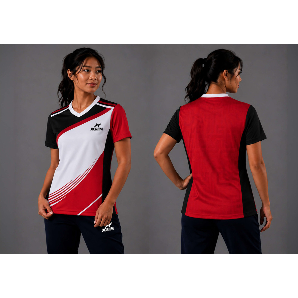 XCRIIM UNISEX SPORTS / CASUAL JERSEY (XRN253-WH/RD)
