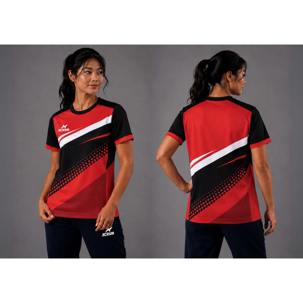 XCRIIM UNISEX SPORTS / CASUAL JERSEY (XRN255-RD/BK)