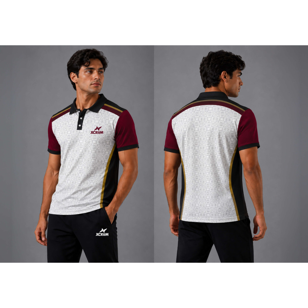 XCRIIM COLLAR SHIRT  JERSEY  DESIGN (XMP237-WH/MR)