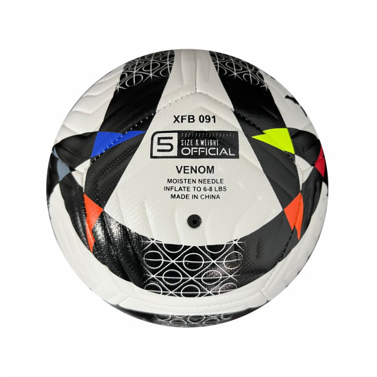 XCRIIM MACHINE STITCH FOOTBALL SIZE:5 (XFB091-WH/BK)