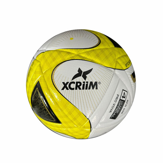 XCRIIM JUNIOR LAMINATED FOOTBALL SIZE:4 (XFB096-WH/YL)