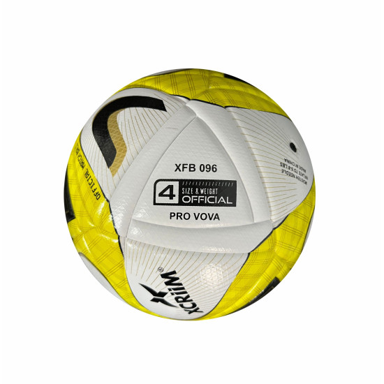 XCRIIM JUNIOR LAMINATED FOOTBALL SIZE:4 (XFB096-WH/YL)
