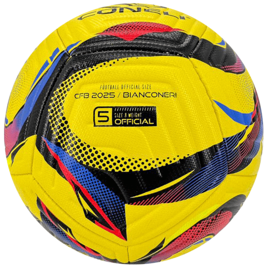 CONELI MACHINE STITCH SOCCER BALL SIZE:5 (CFB2025-YL/RD)