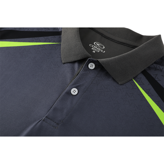 CONELI UNISEX POLO TEE (CMP2068-D.GY/BK)