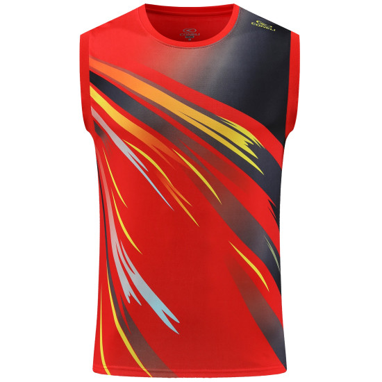 CONELI SLEEVE LESS JERSEY ( CRS2072-RD/BK )