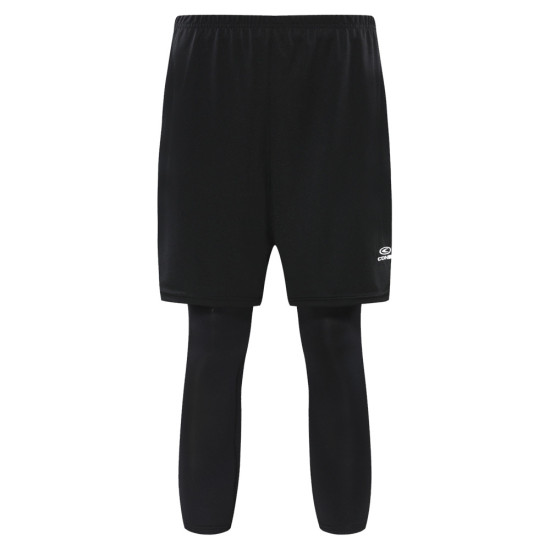 CONELI UNISEX 2IN1 SHORT PANTS WITH 3/4 FITTED PANTS (CSF2098-BK)