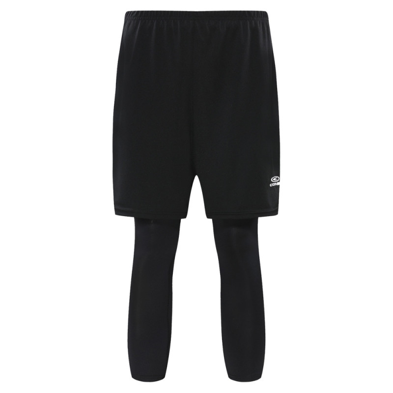2IN1 SHORT PANTS WITH 3/4 FITTED PANTS (CSF2098-BK)