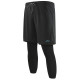 CONELI UNISEX 2IN1 SHORT PANTS WITH 3/4 FITTED PANTS (CSF1993-BK)