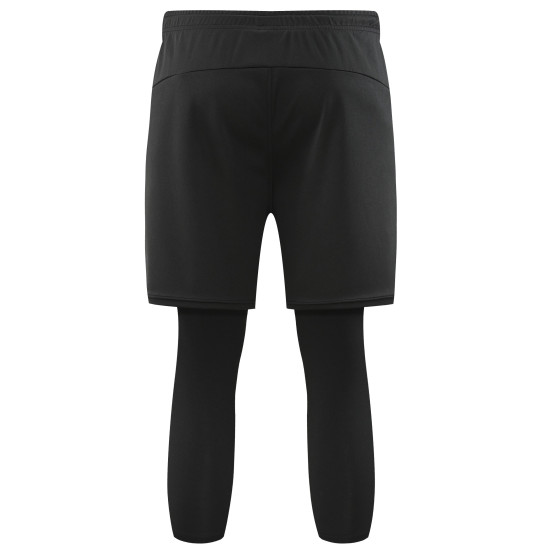 CONELI UNISEX 2IN1 SHORT PANTS WITH 3/4 FITTED PANTS (CSF1993-BK)